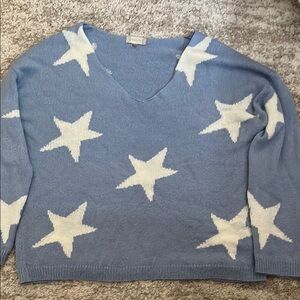 Blue Star Pattern Sweater